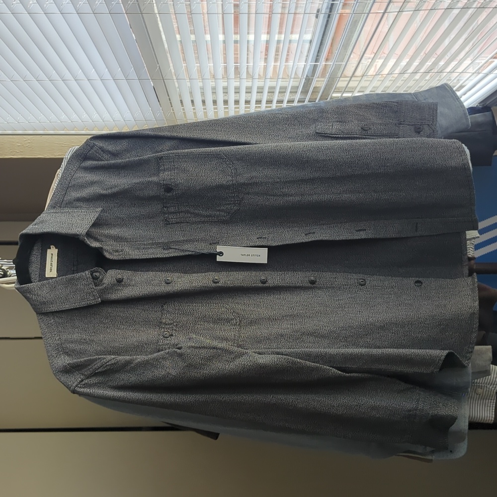 Taylor stitch the ultility shirt in salt and pepper sz 40